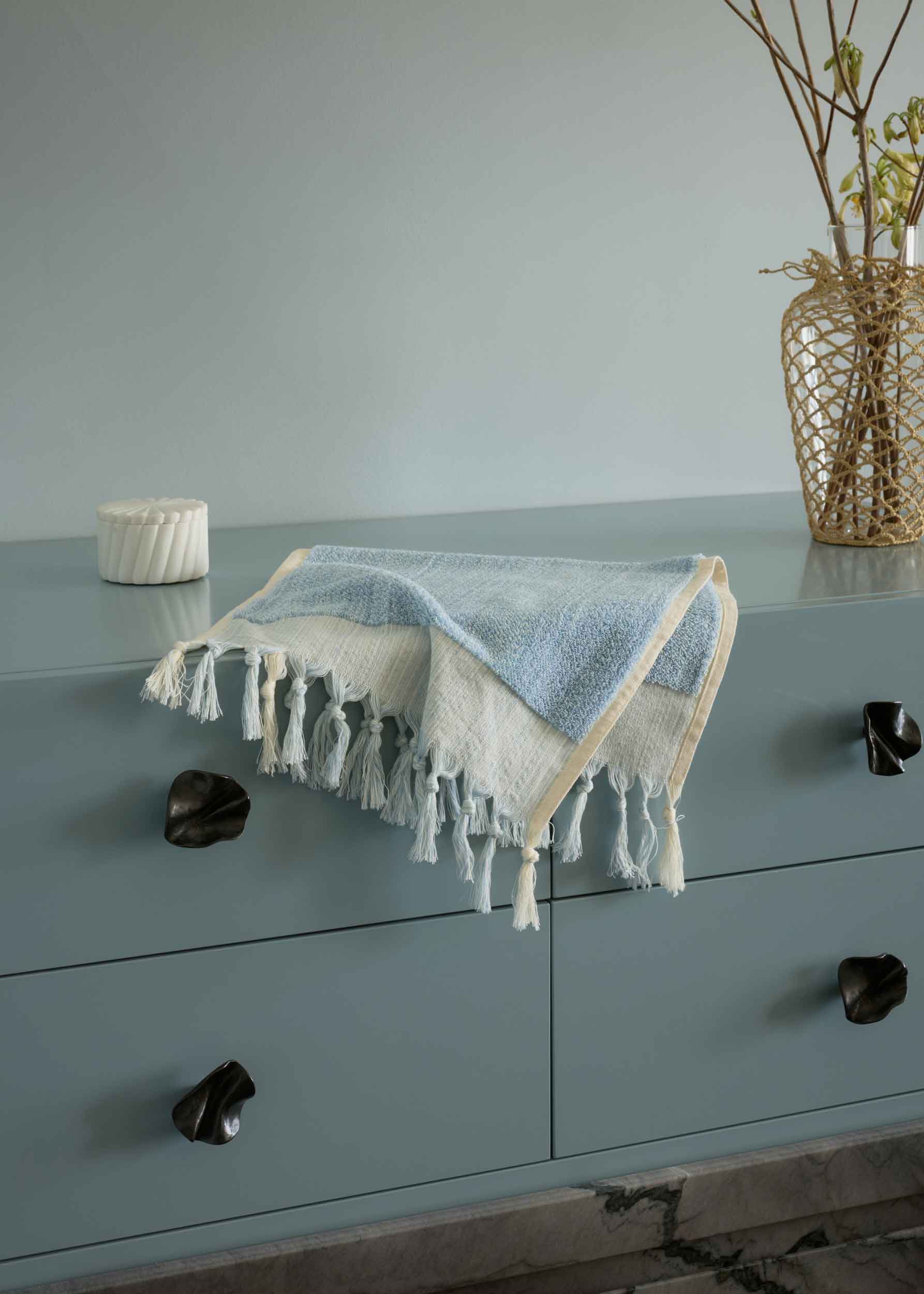 Azure-Mist Melange Hand Towel