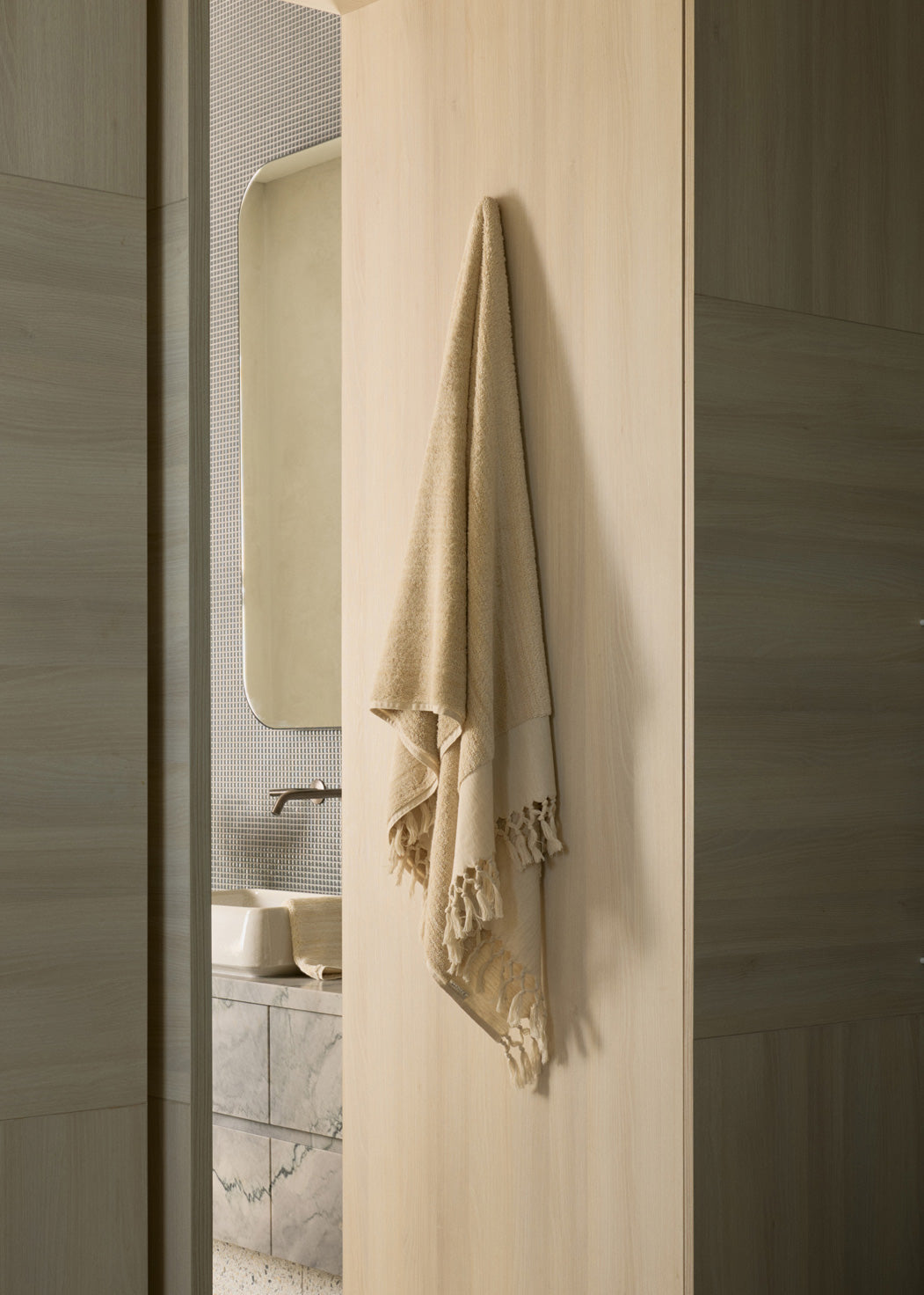 Natural Linen & Cotton Bath Towel