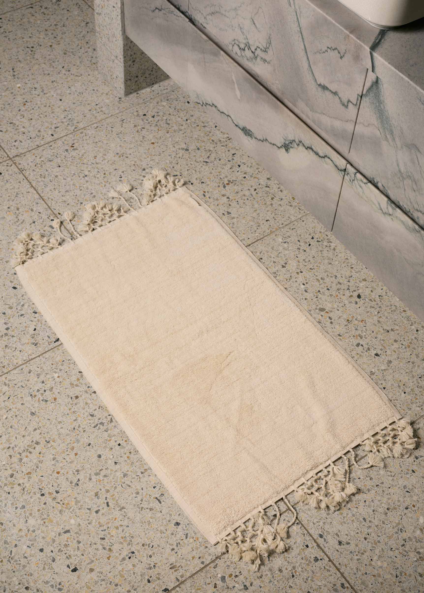 Natural Linen & Cotton Bath Mat