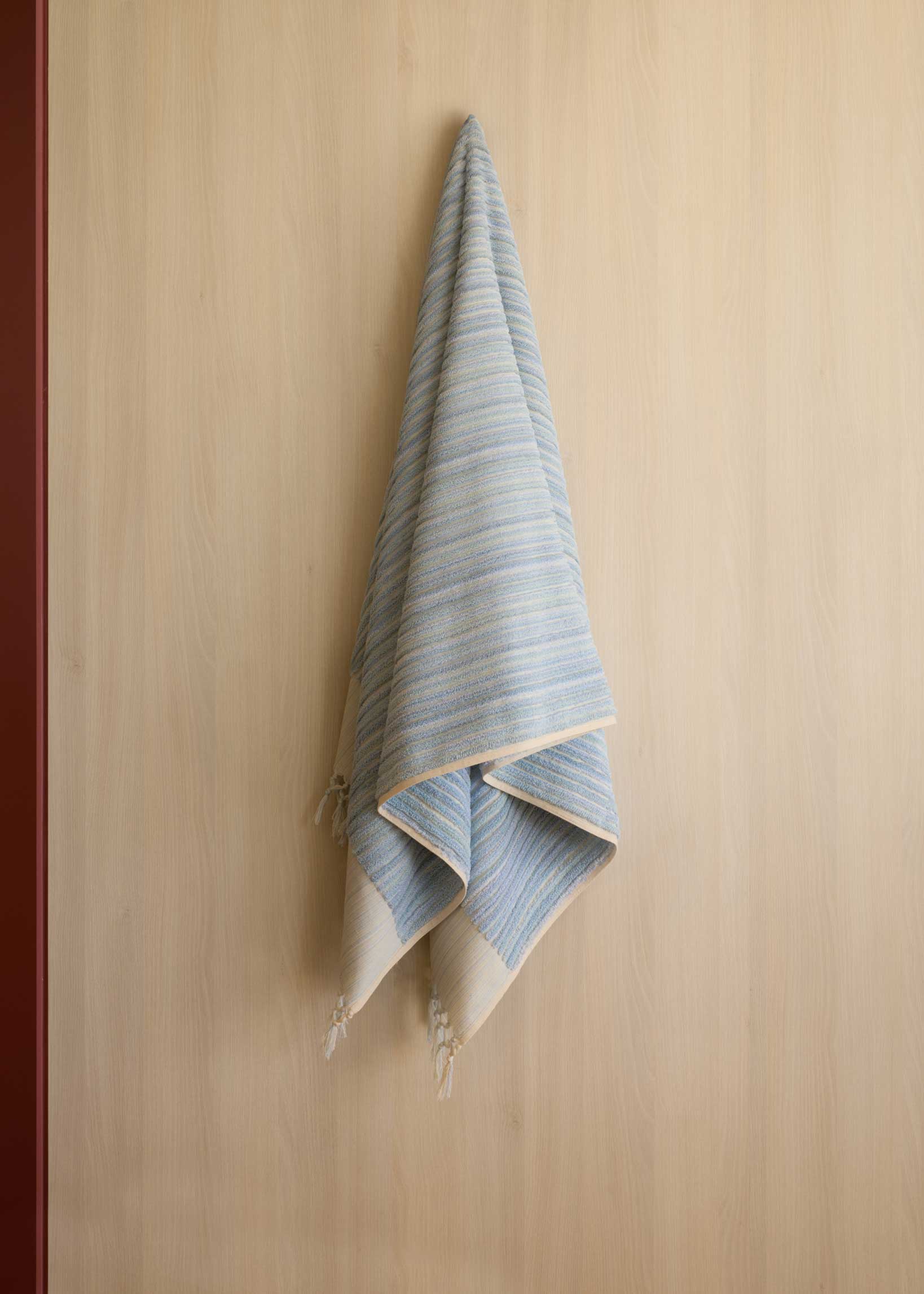 Azure-Mist Wide Stripe Bath Towel