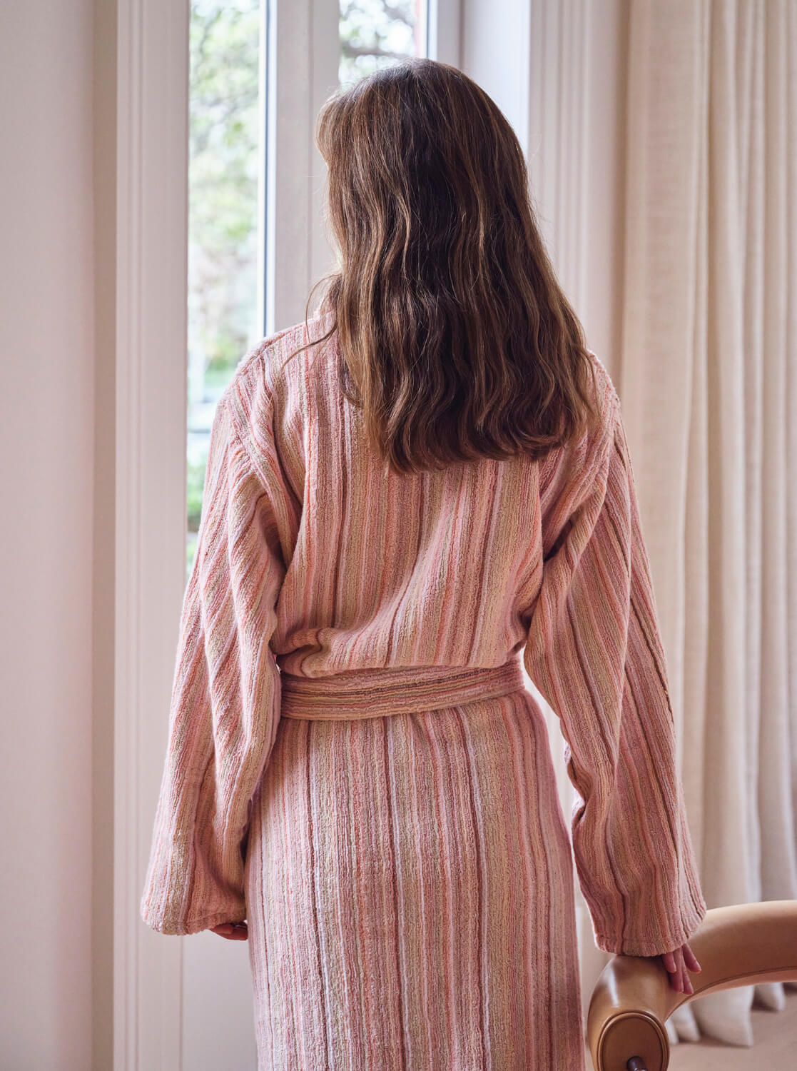 Loom Pink Banksia Bath Robe Organic Cotton