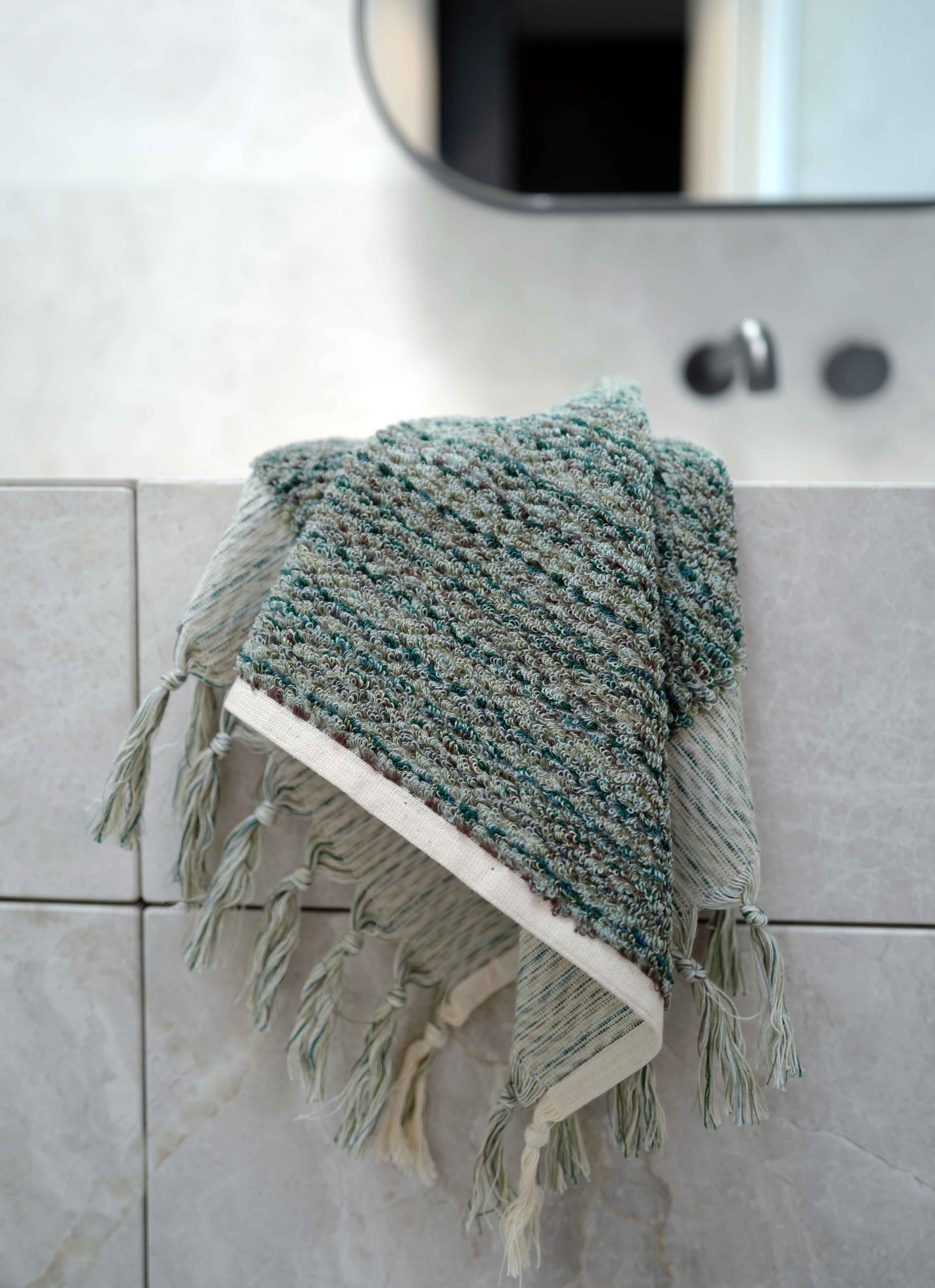 Eucalyptus Zigzag Hand Towel