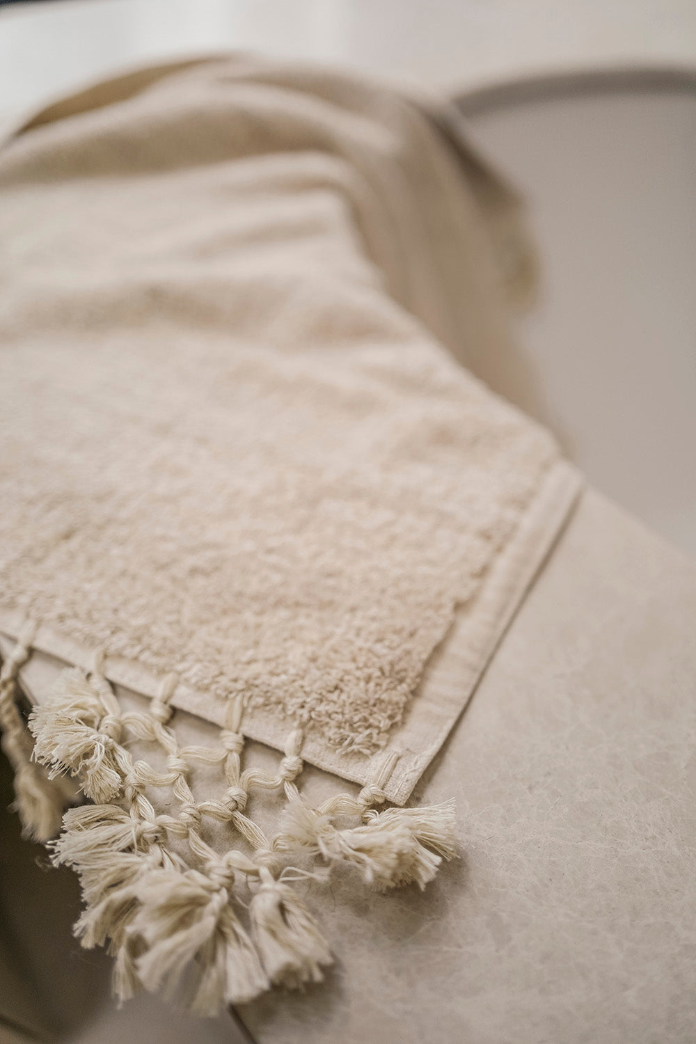 Natural Linen & Cotton Bath Mat