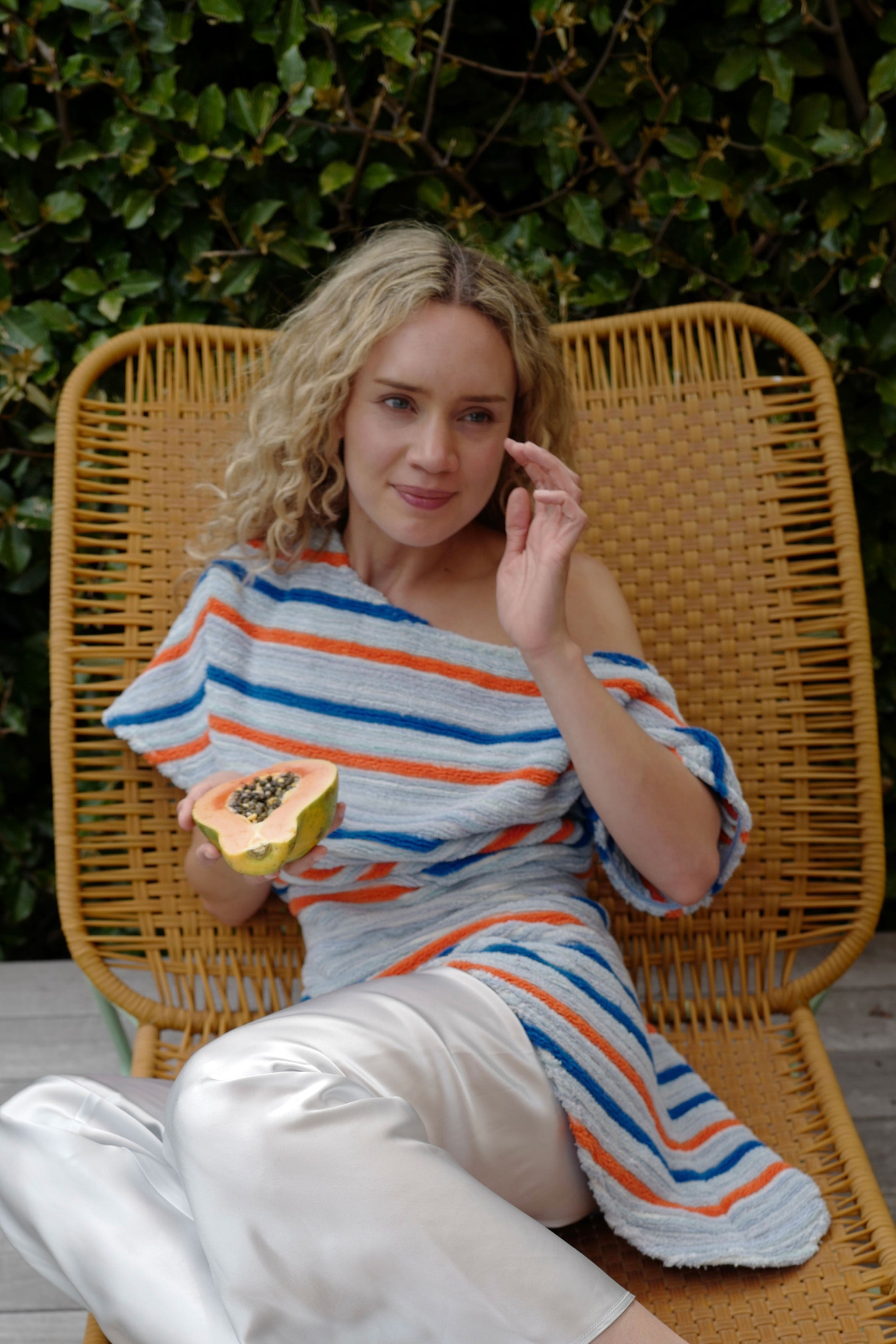 Monaco Top, Blue Stripe