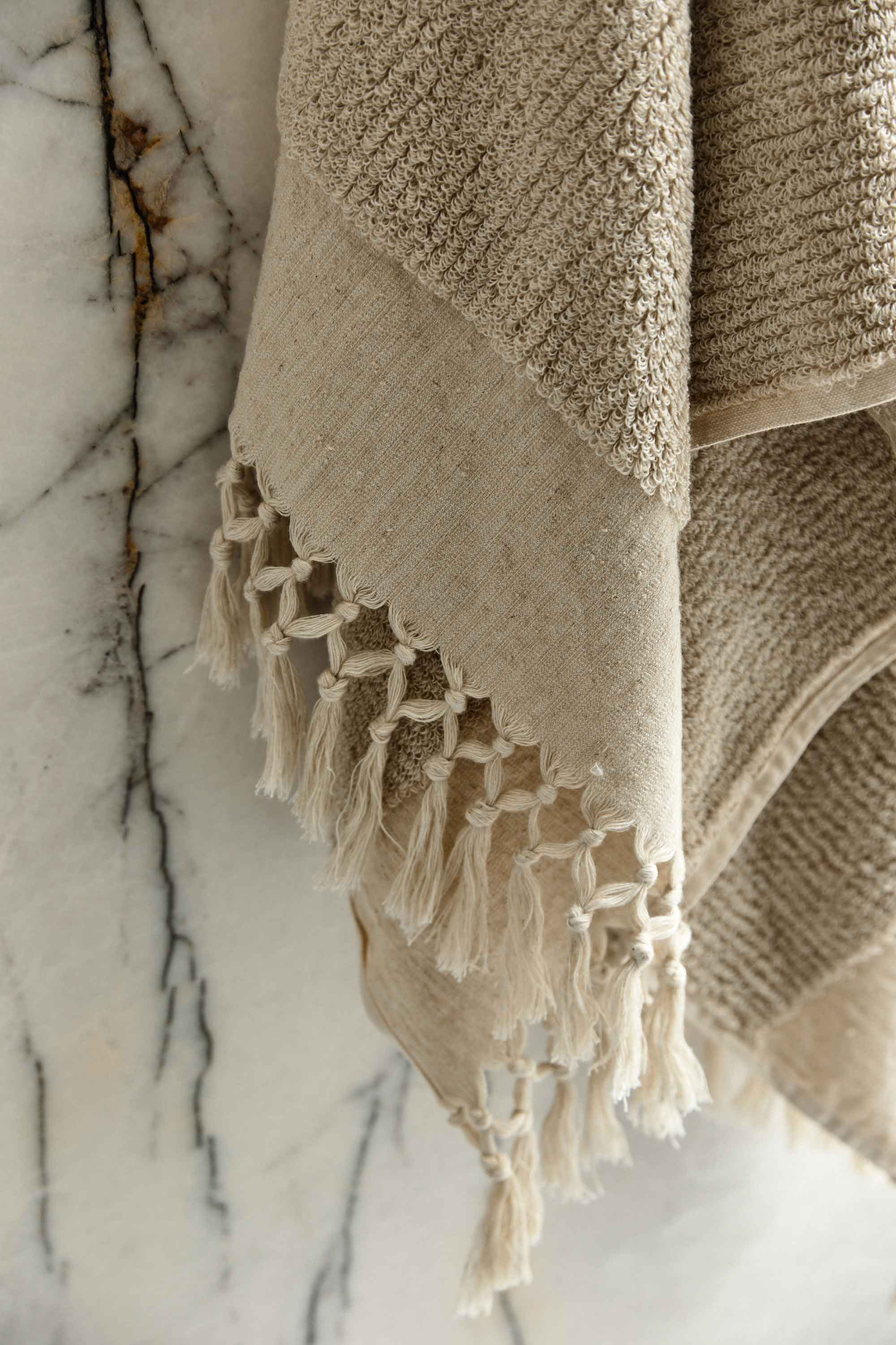 Linen Stripe Classic Bath Towel