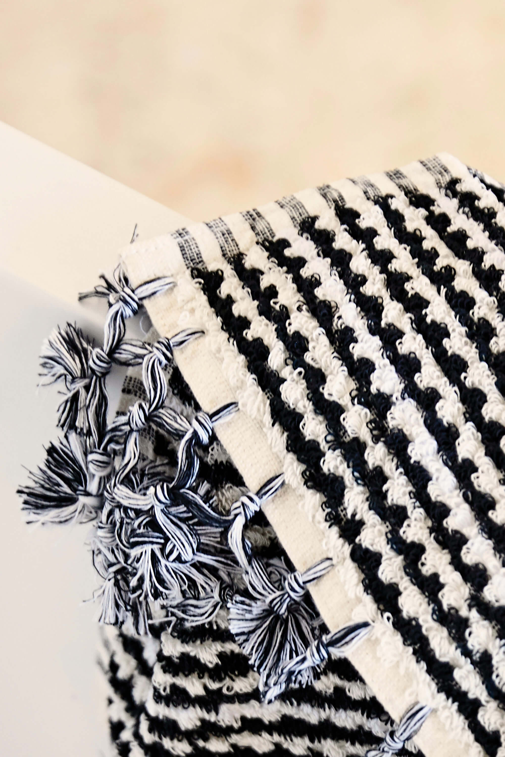 Black & White Wave Bath Mat