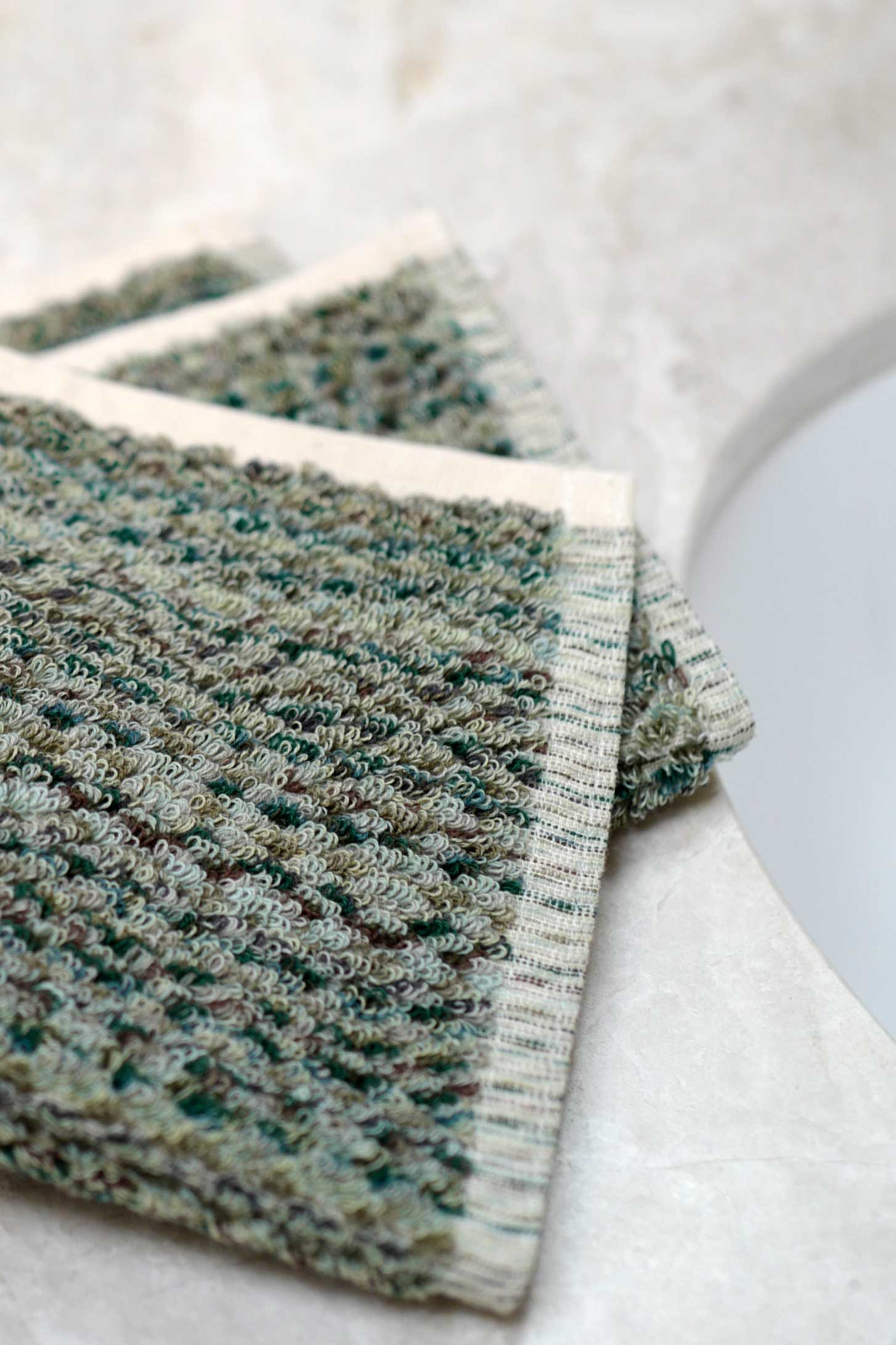 Eucalyptus Zigzag Face Towel