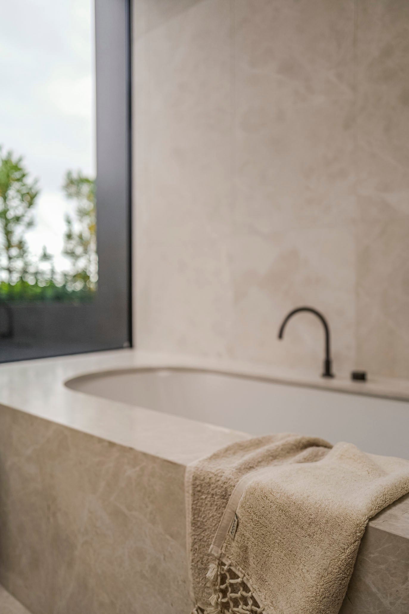 Natural Linen & Cotton Bath Mat