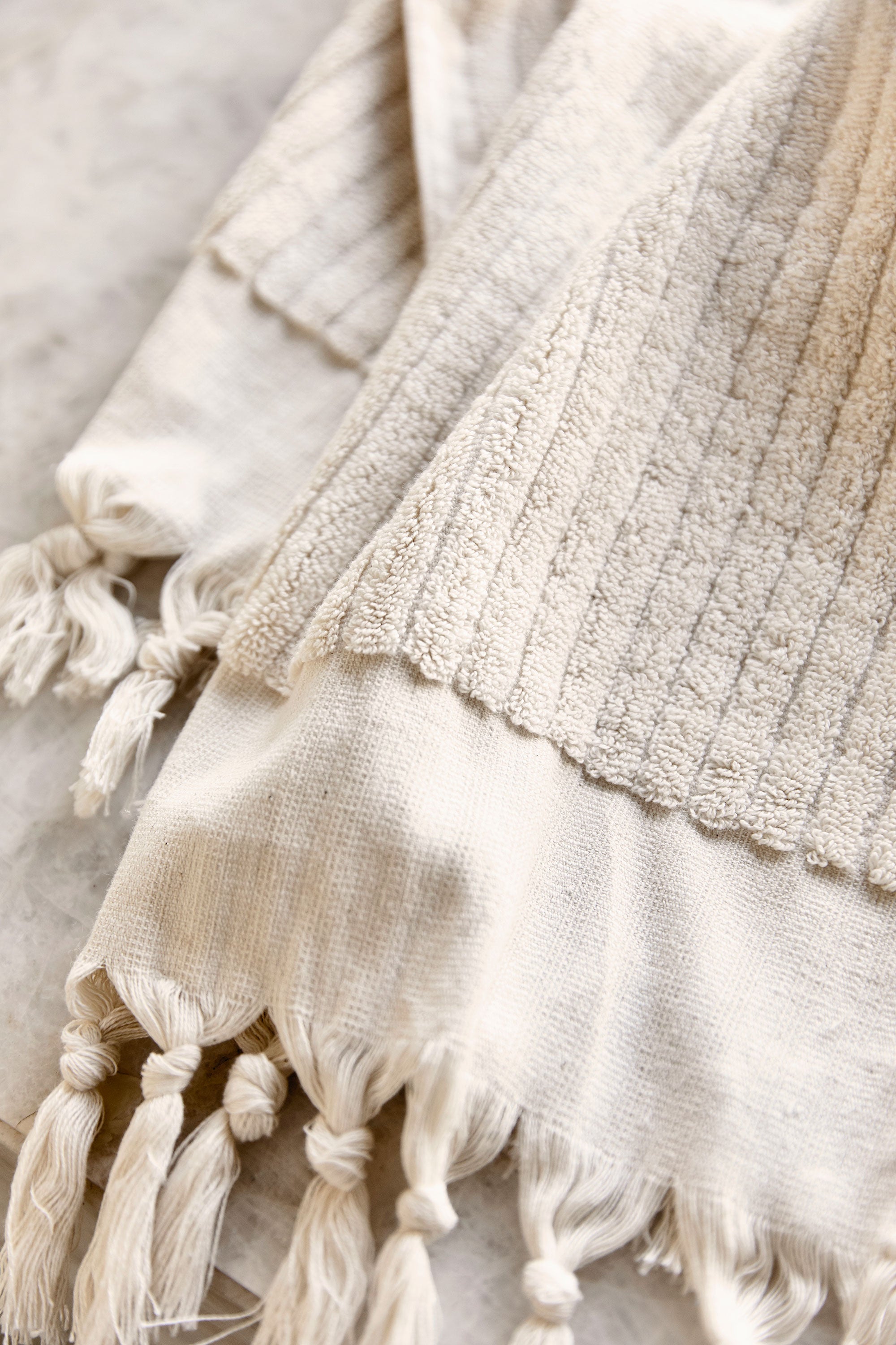 Ecru Stripe Hand Towel