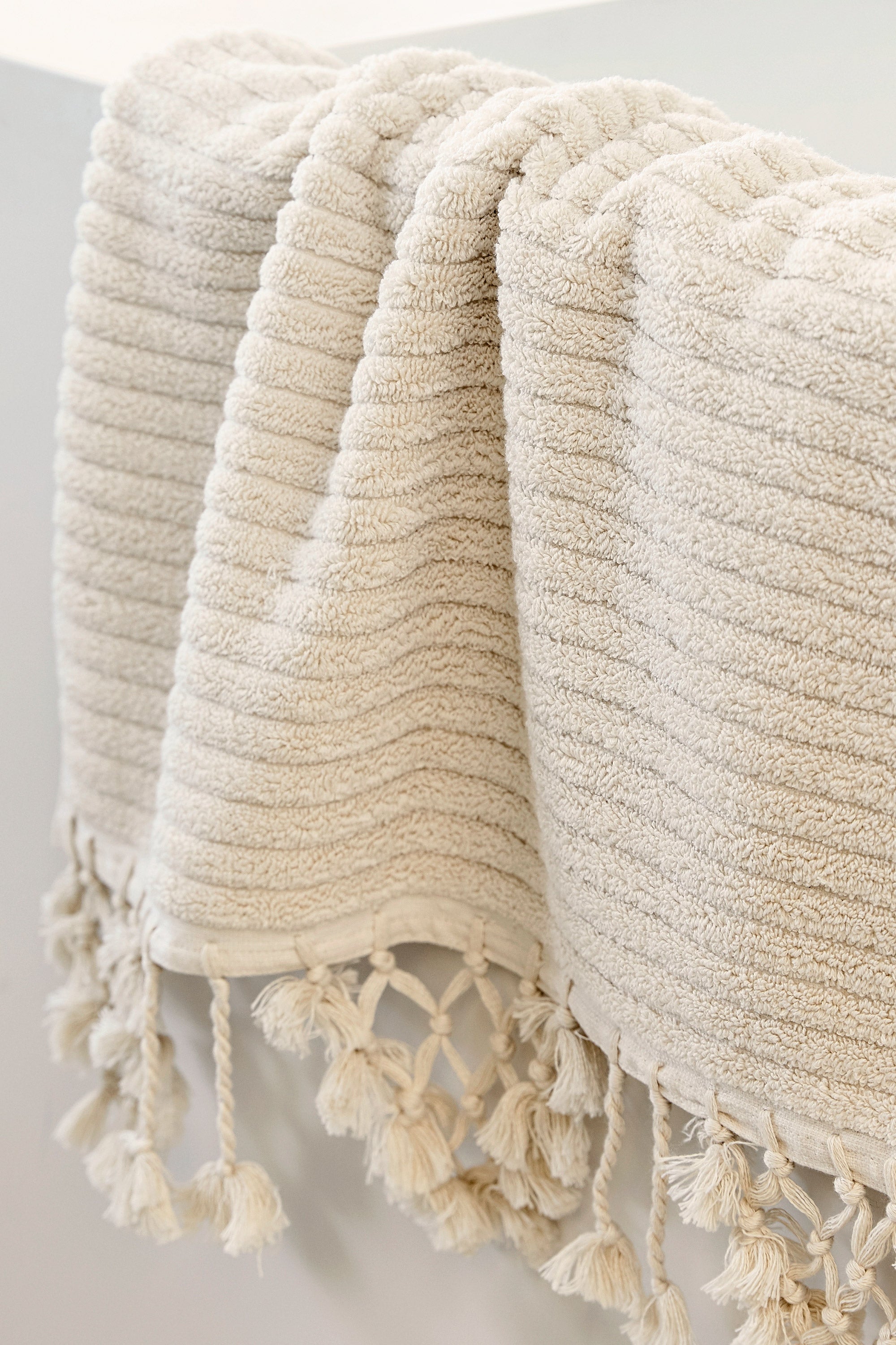Ecru Stripe Bath Mat