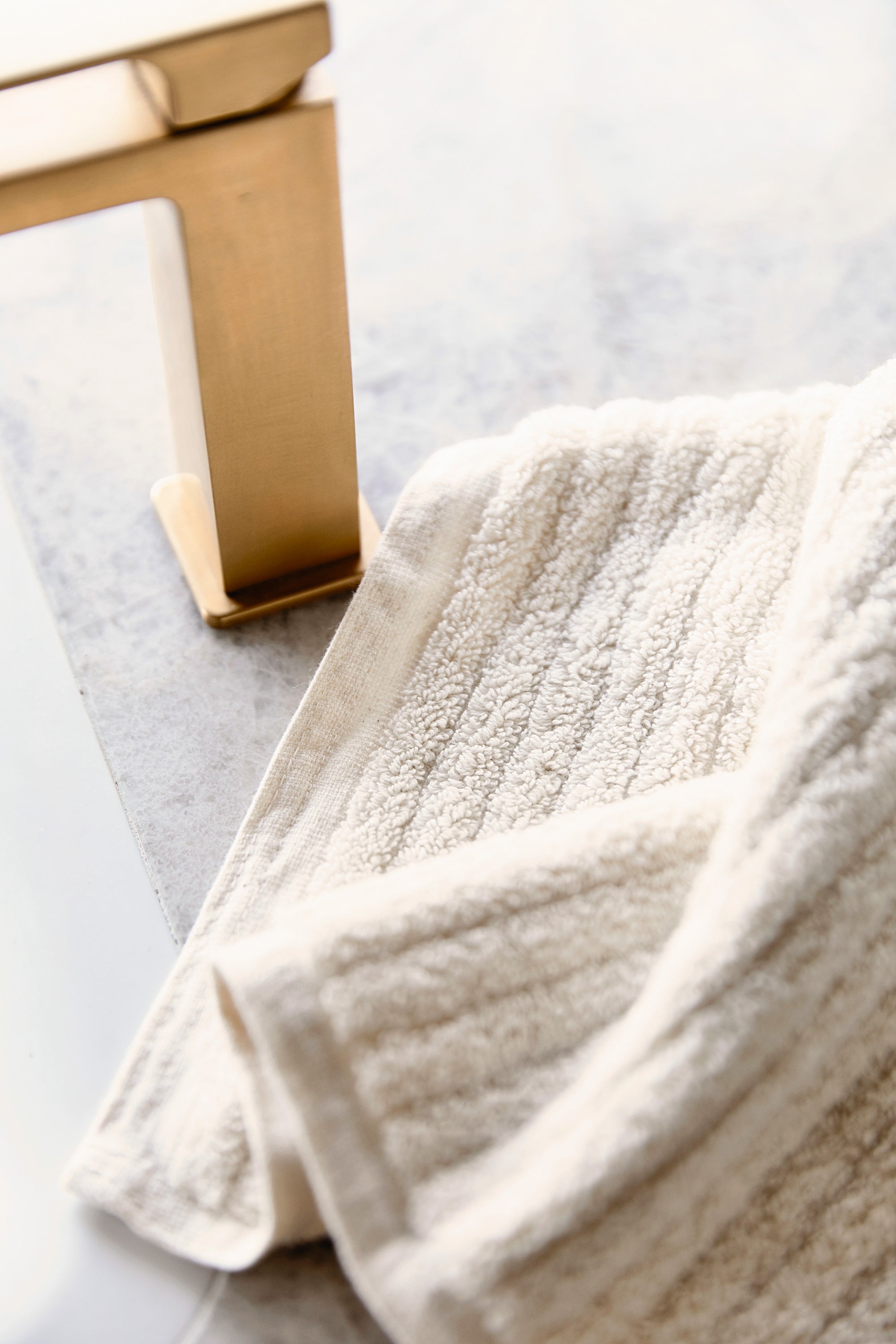 Ecru Stripe Face Towel