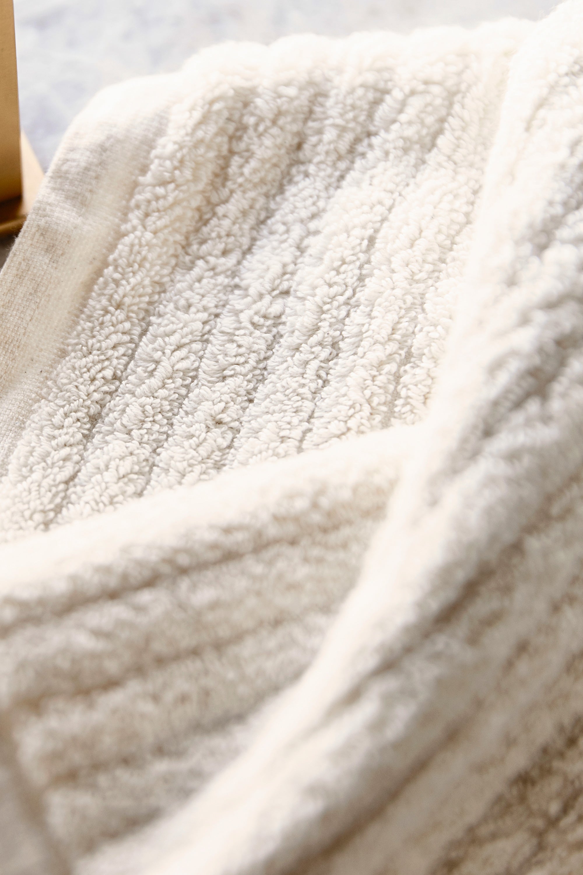Ecru Stripe Face Towel