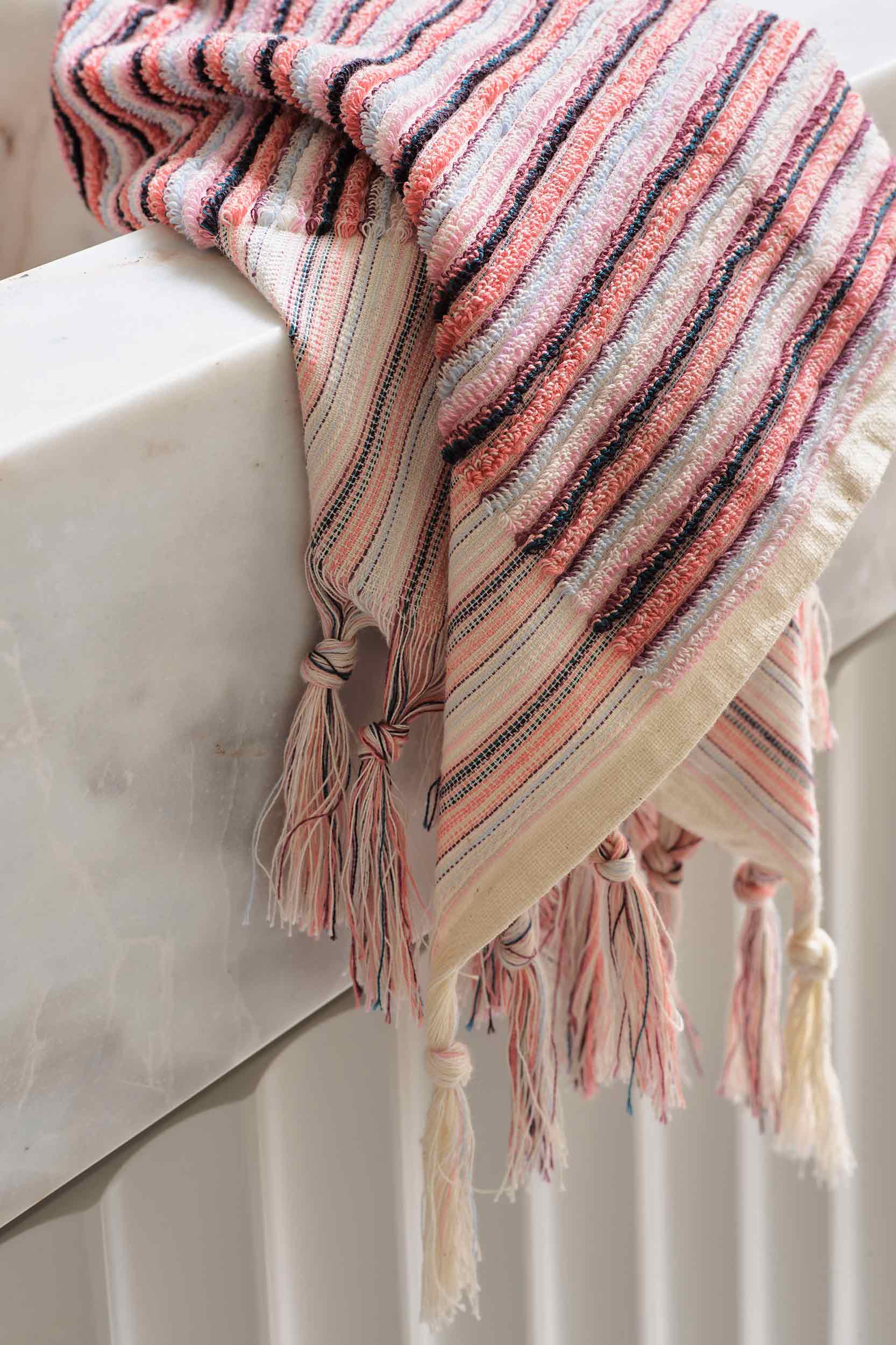 Blossom Stripe Hand Towel