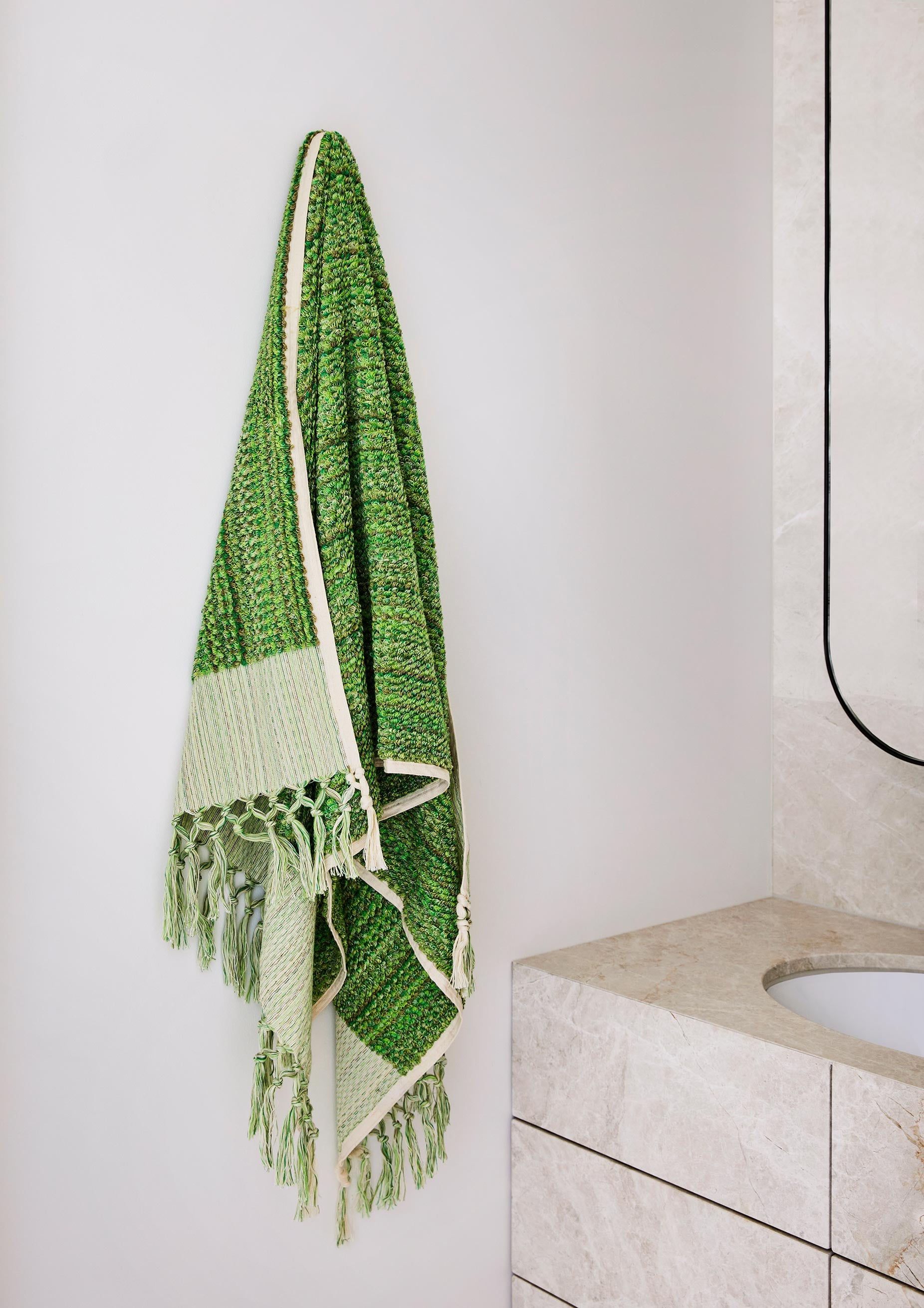 Parrot Green Medium Bath Towel