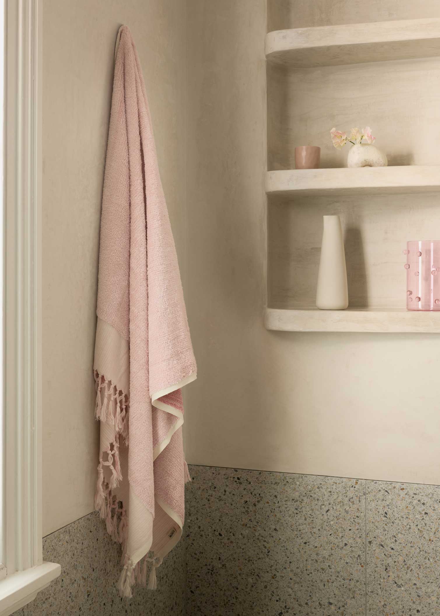 Rose Linen & Cotton Bath Sheet