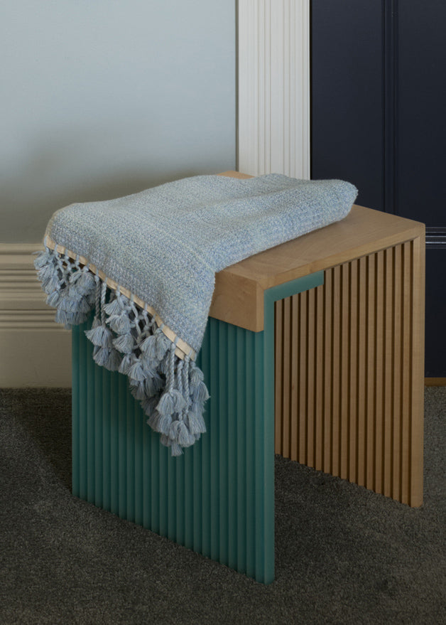 Azure-Mist Melange Bath Mat