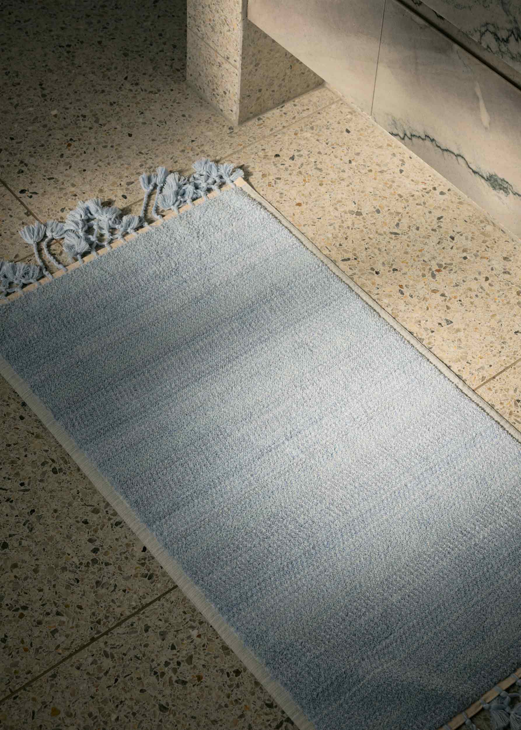 Azure-Mist Melange Bath Mat