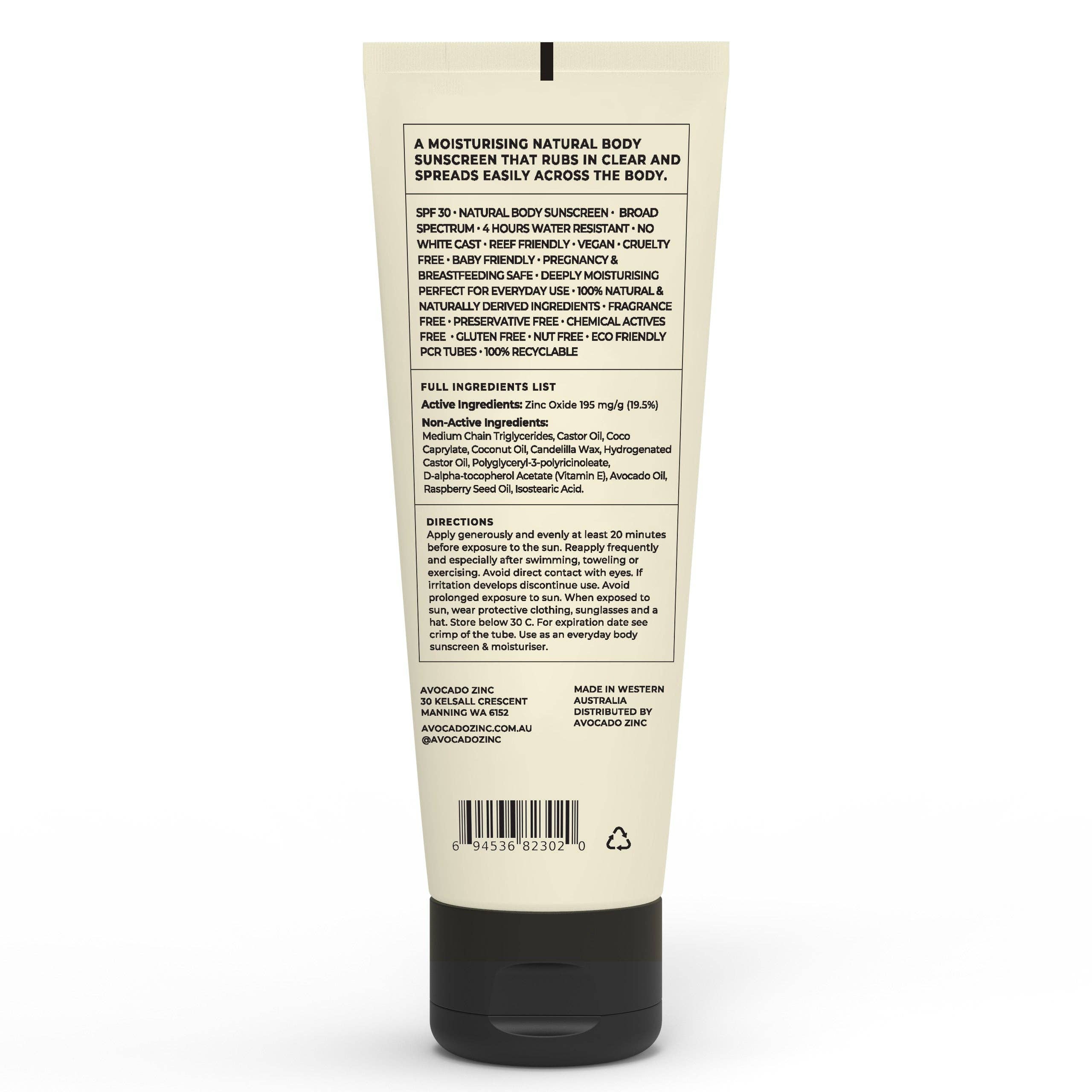 Natural Body Sunscreen SPF 30