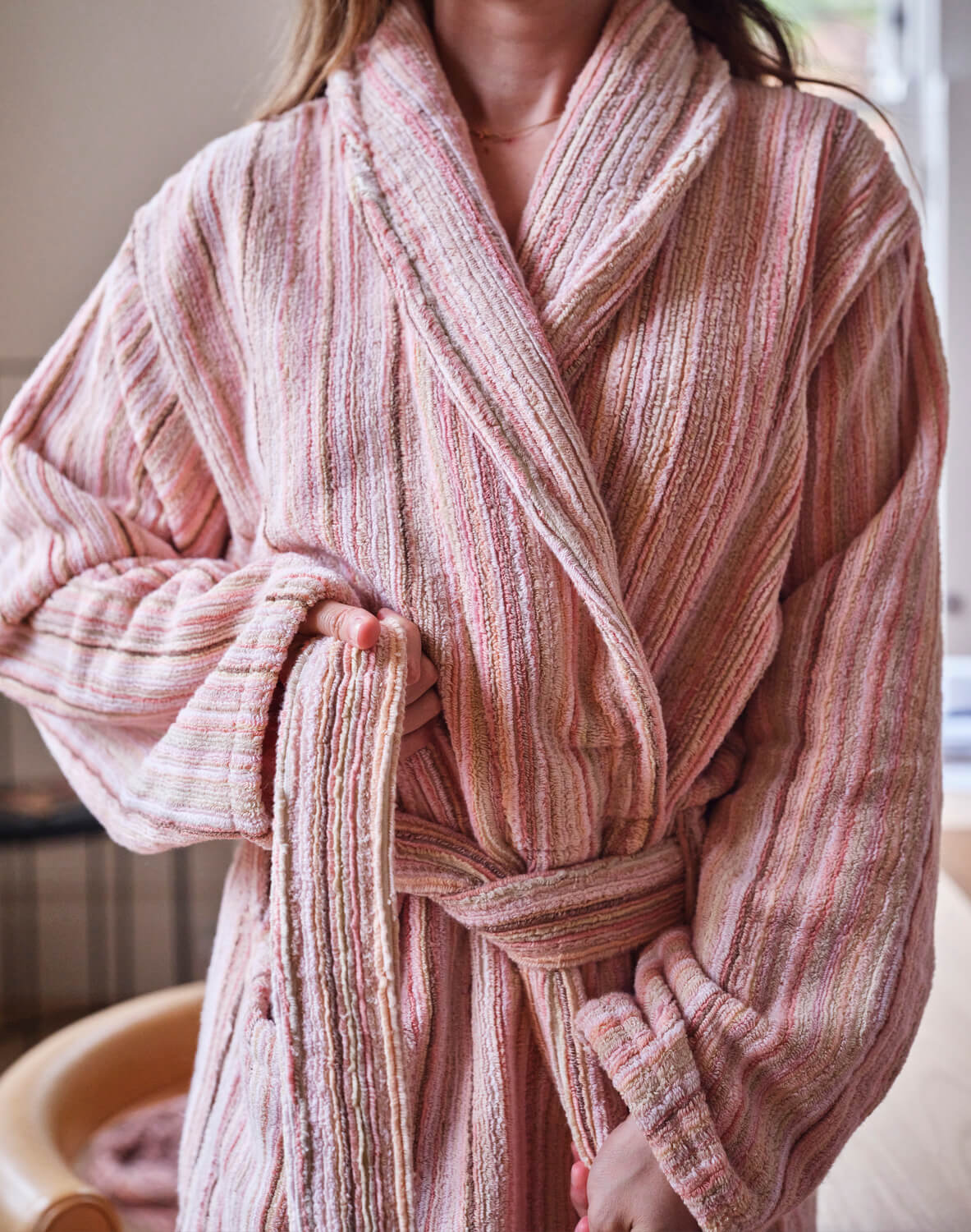 Pink Banksia Bath Robe