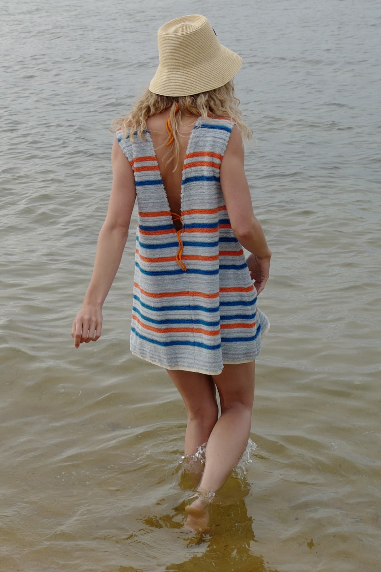 Soleil Dress, Blue Stripe