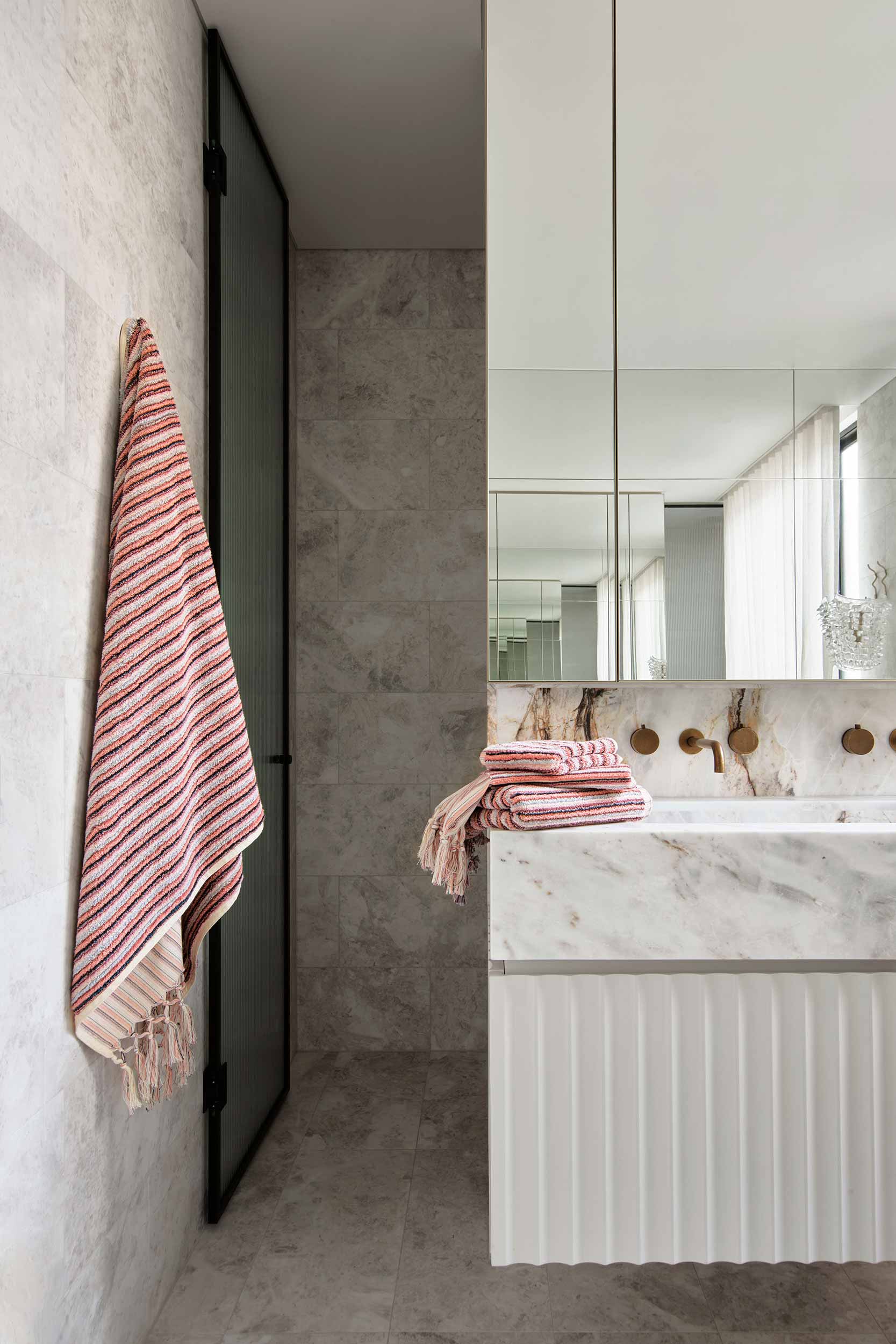 Blossom Stripe Hand Towel