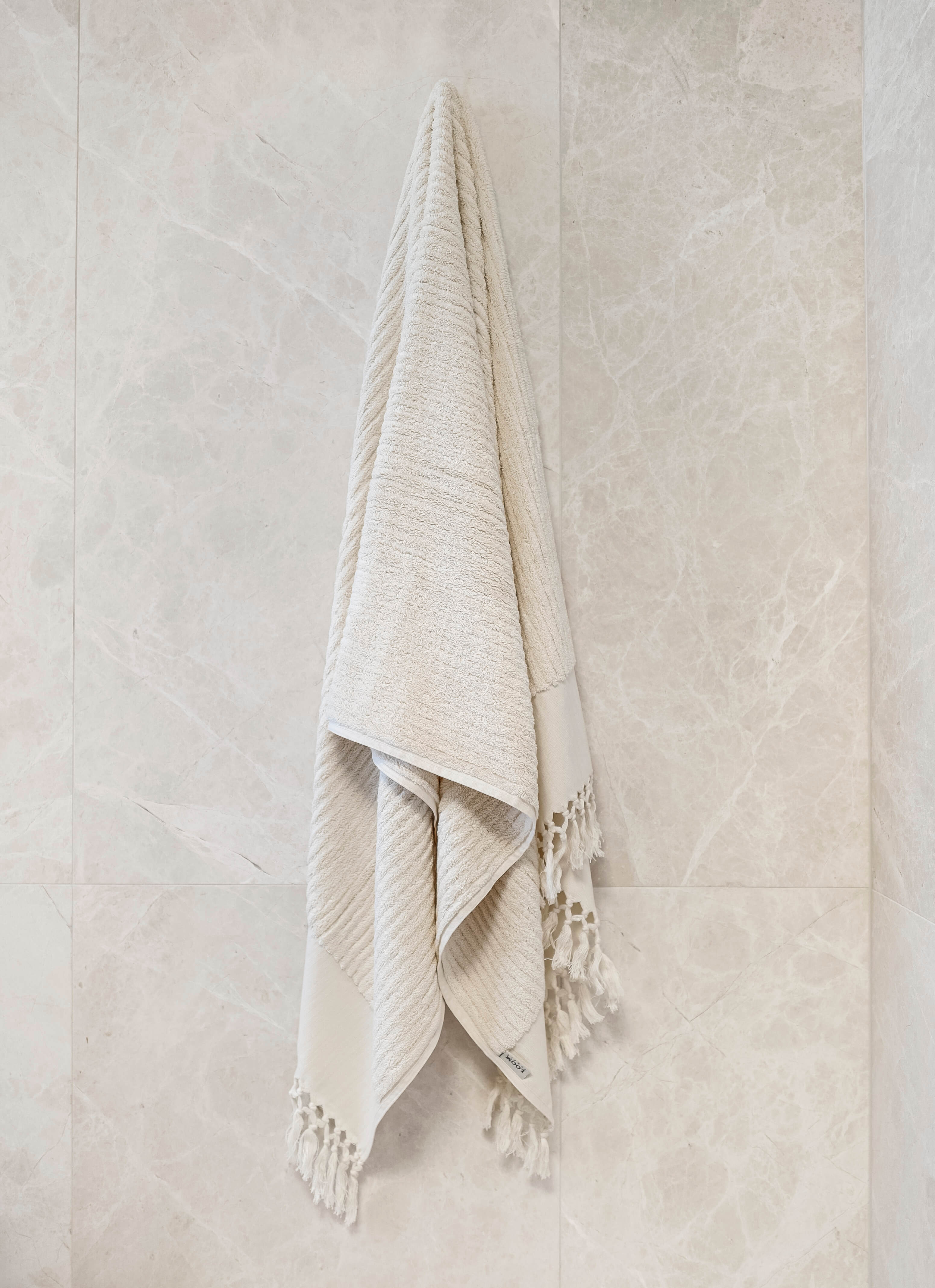 Ecru Stripe Bath Towel