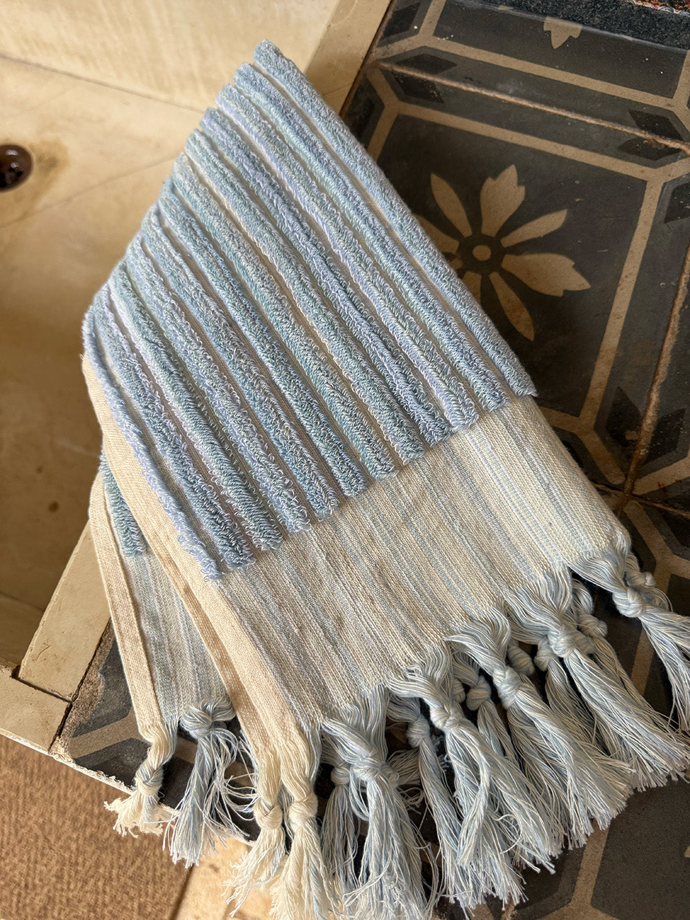 Ice Wide Stripe Hand Towel - Preorder