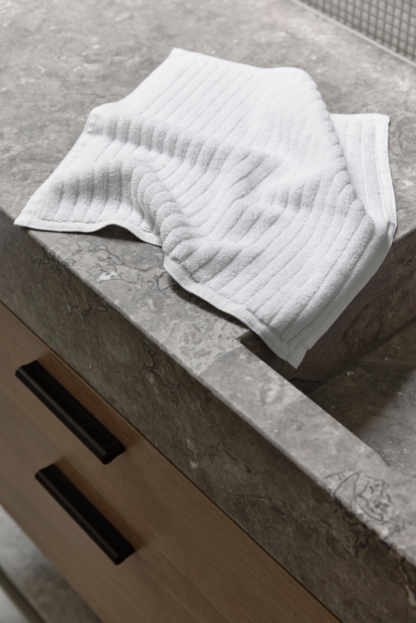 White Stripe Face Towel