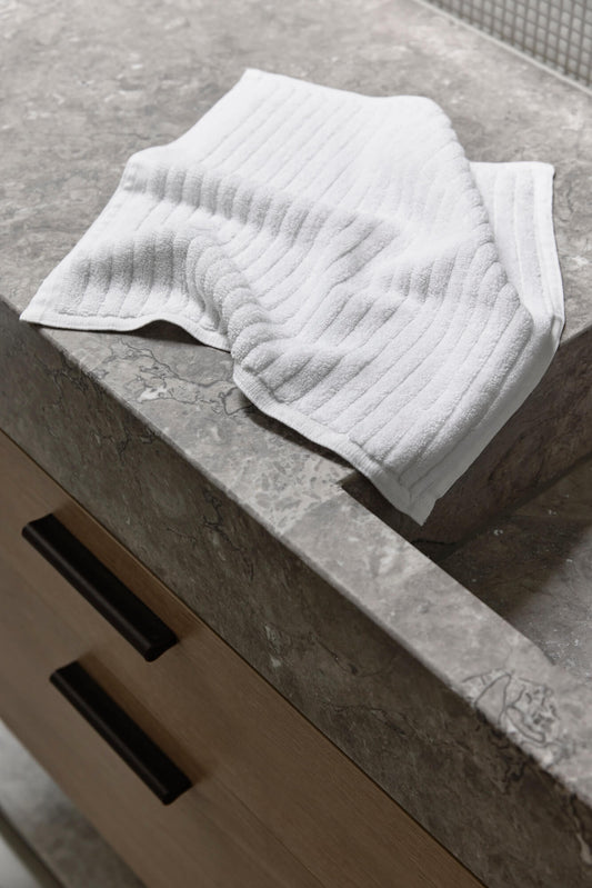 White Stripe Face Towel