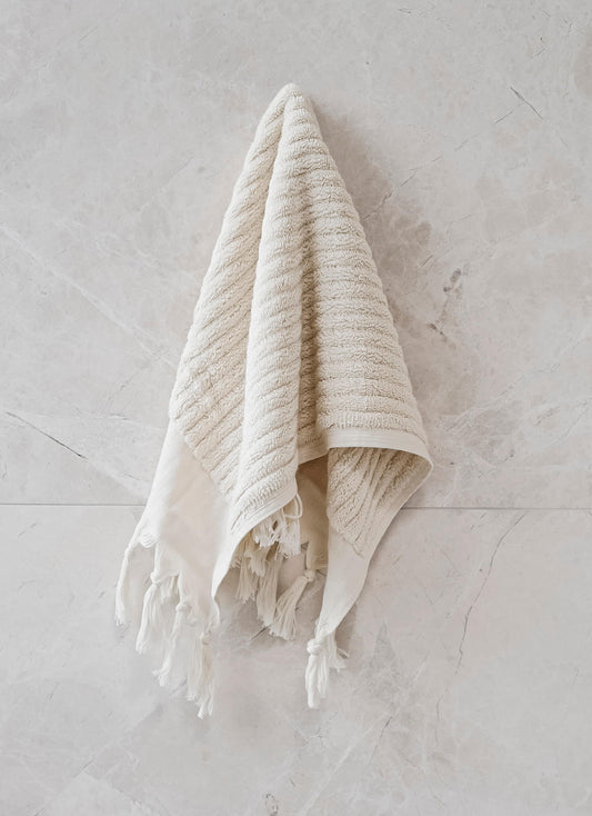 Ecru Stripe Hand Towel
