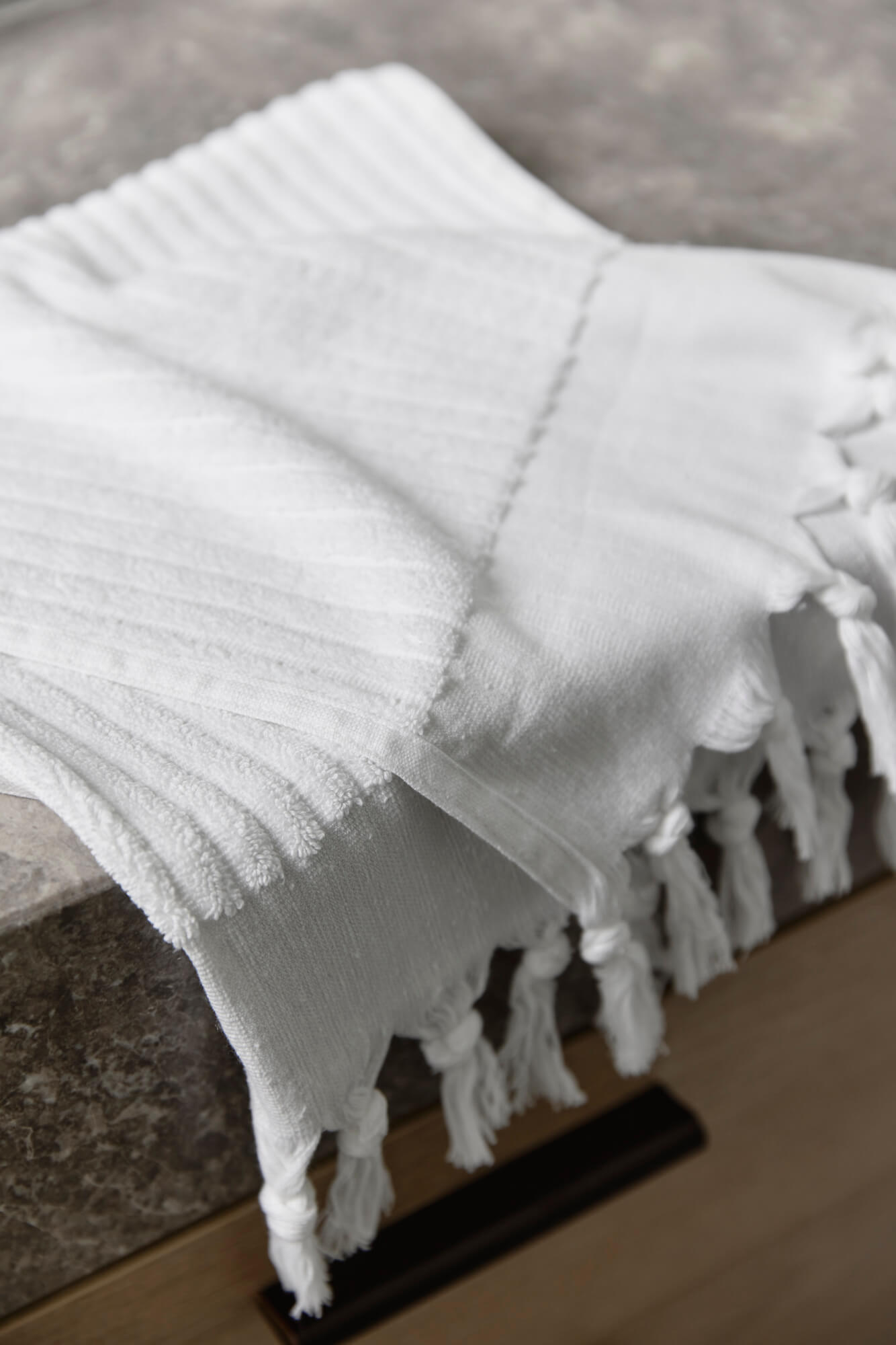 White Stripe Hand Towel