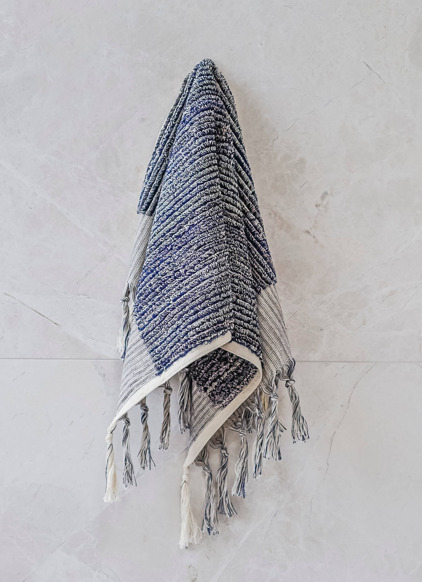 Navy & Tan Hand Towel