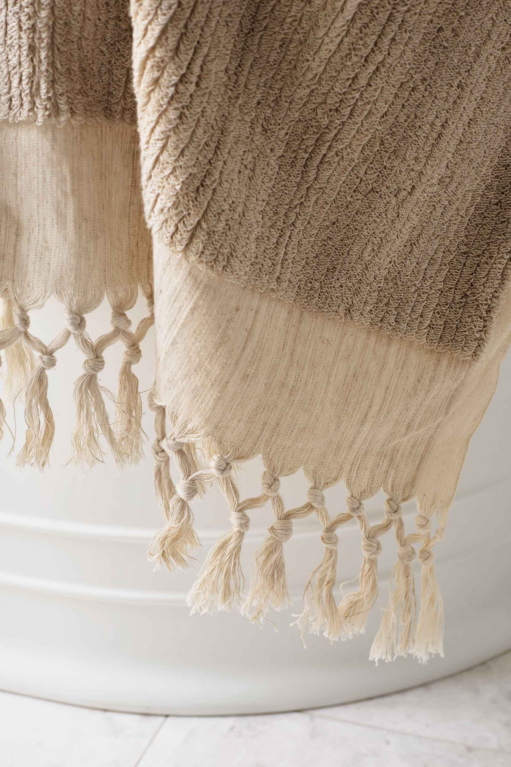 Linen Stripe Bath Mat