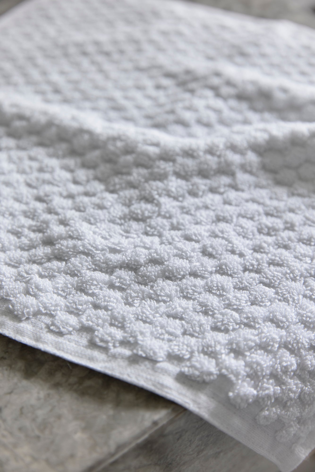 White Dot Face Towel