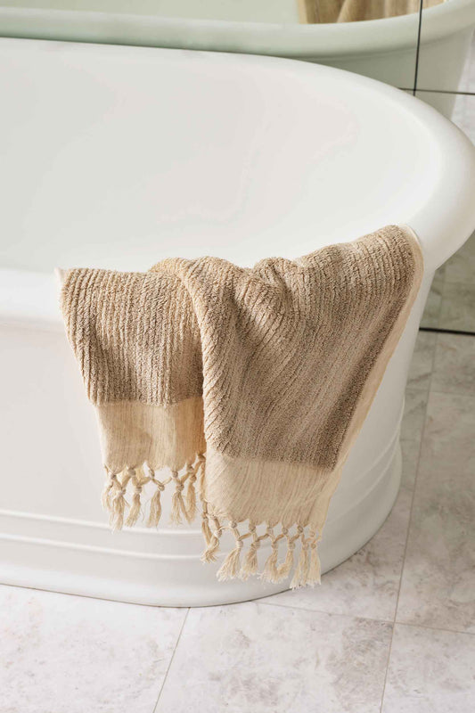 Linen Stripe Bath Mat