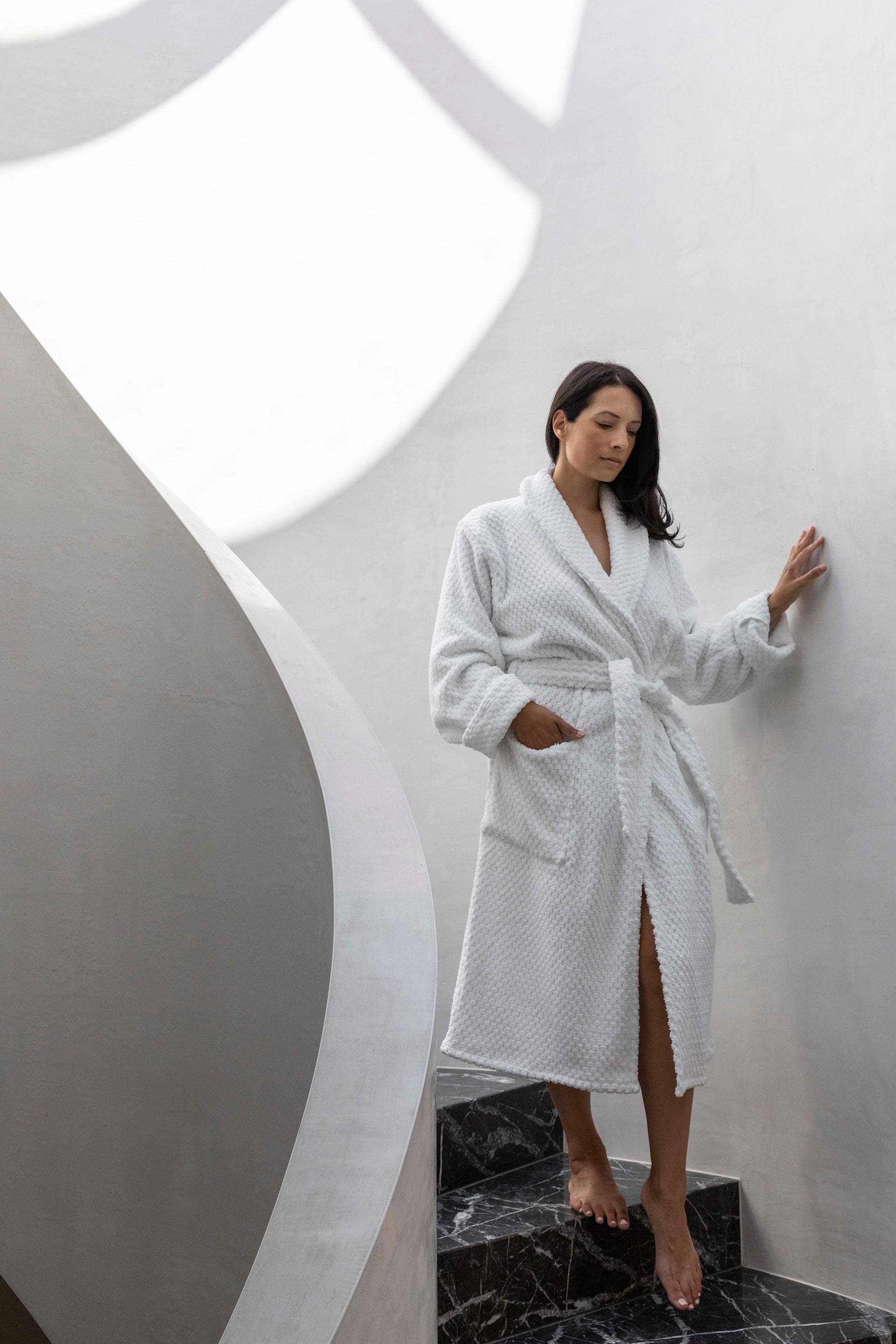 White Dot Unisex Robe - Coming soon