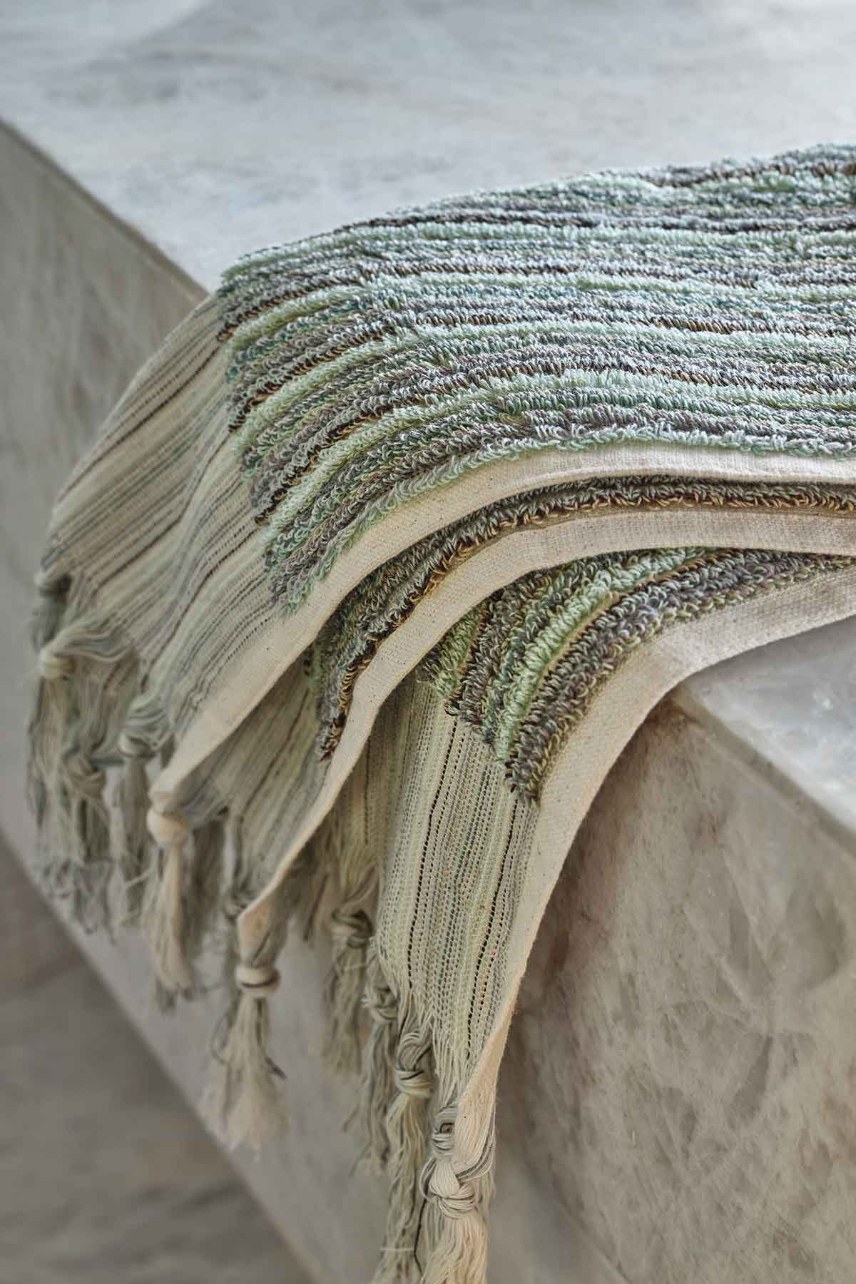 Moss Stripe Hand Towel